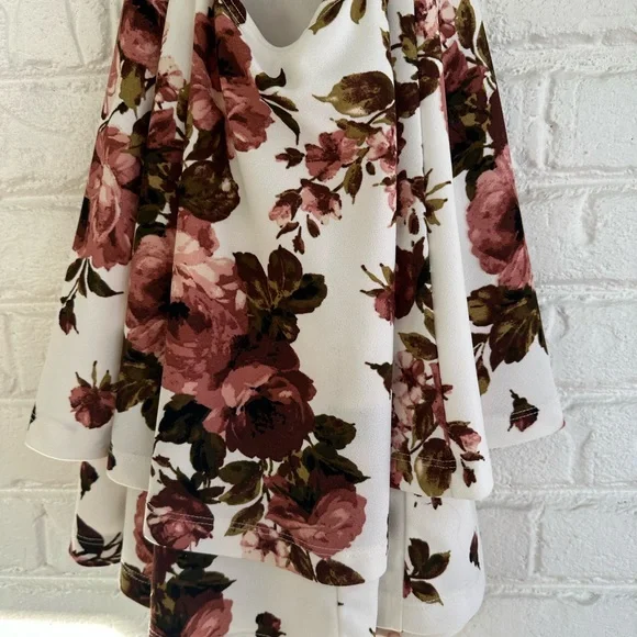 Windsor Floral Mini Dress - Pink and Brown - Picture 8 of 8